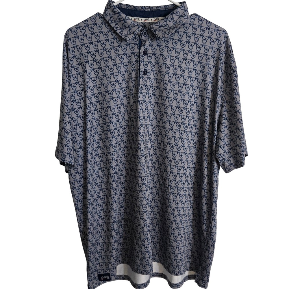 Grateful Dead x Section 119 Polo Shirt Men's XL Bear Print Golf Performance